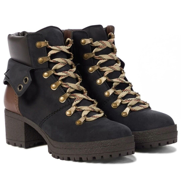 See By Chloé Shoes - See by Cloe Eileen Leather and Suede Black Hiking Boots Size 4.5-5 EUC Gorpcore